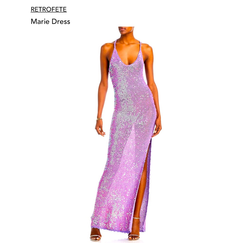 NWOT RETROFETE MARIE SEQUIN MAXI DRESS